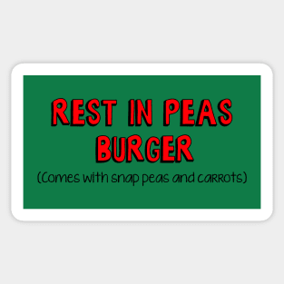 Bobs: Rest in Peas Burger Sticker